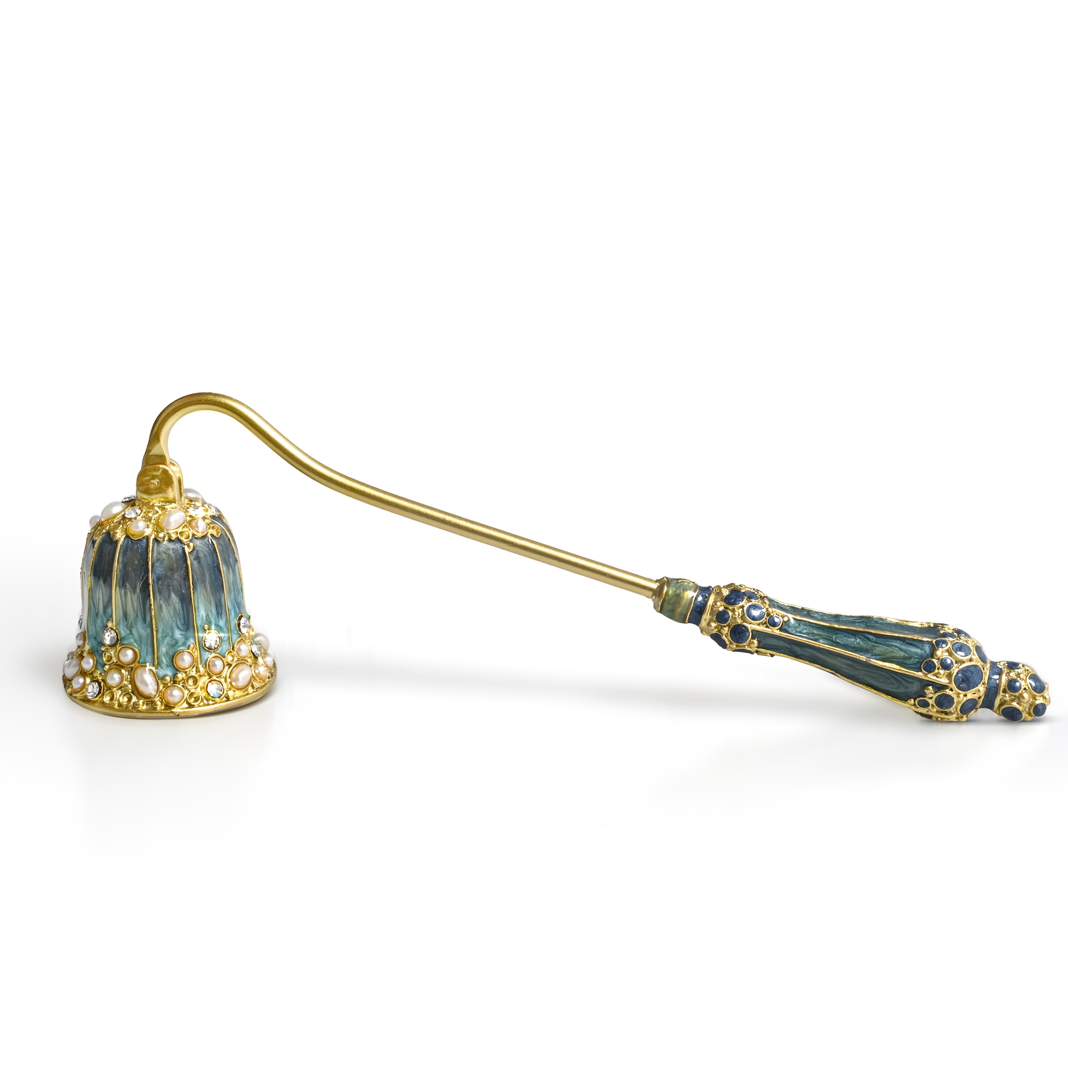 TEMU -style Candle Snuffer With Pearl Inlay, Metal Handle For Safe And Stylish Candle Extinguishing