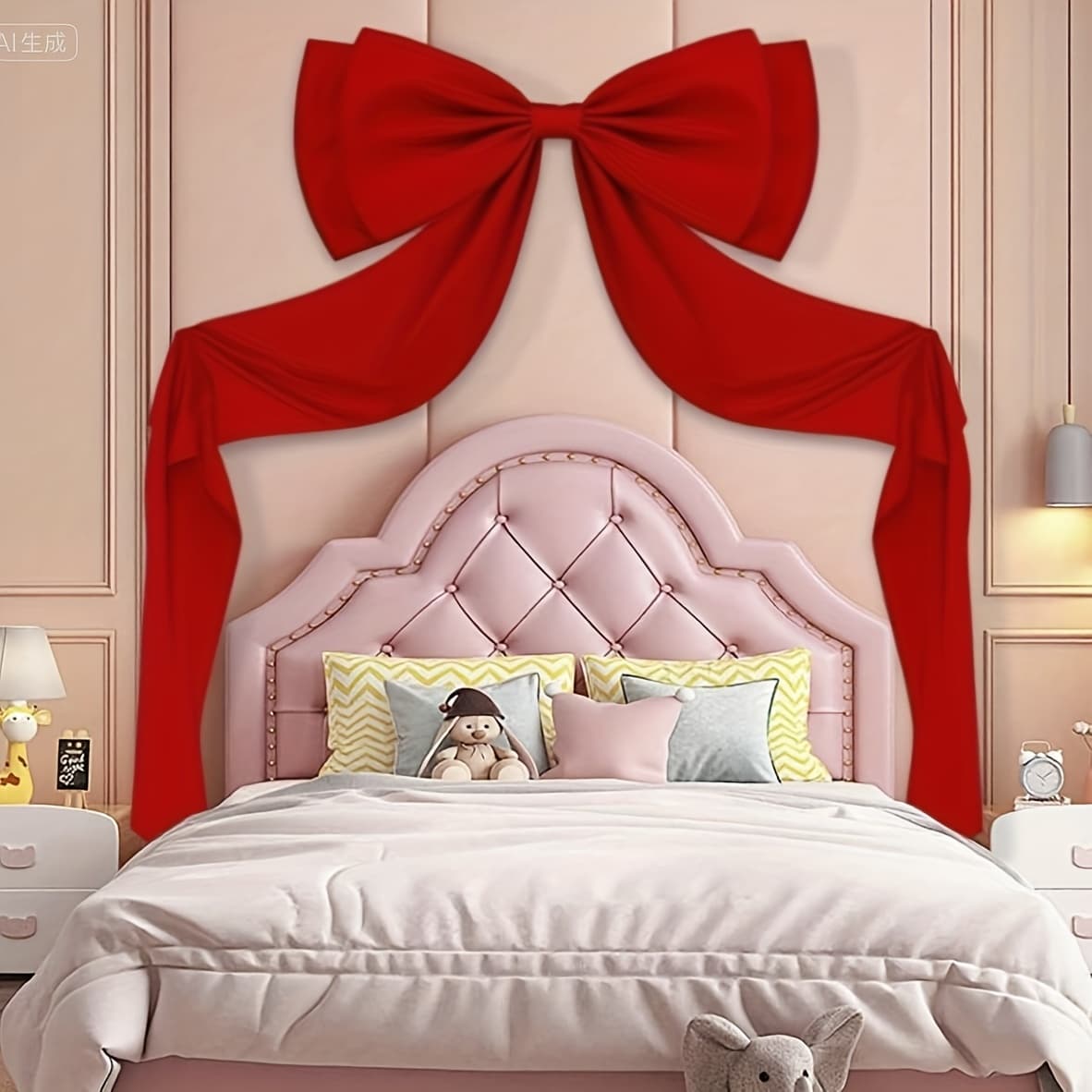 TEMU Product Enormous White Bow Decoration Large Bow Ribbon Background Wedding Bride
