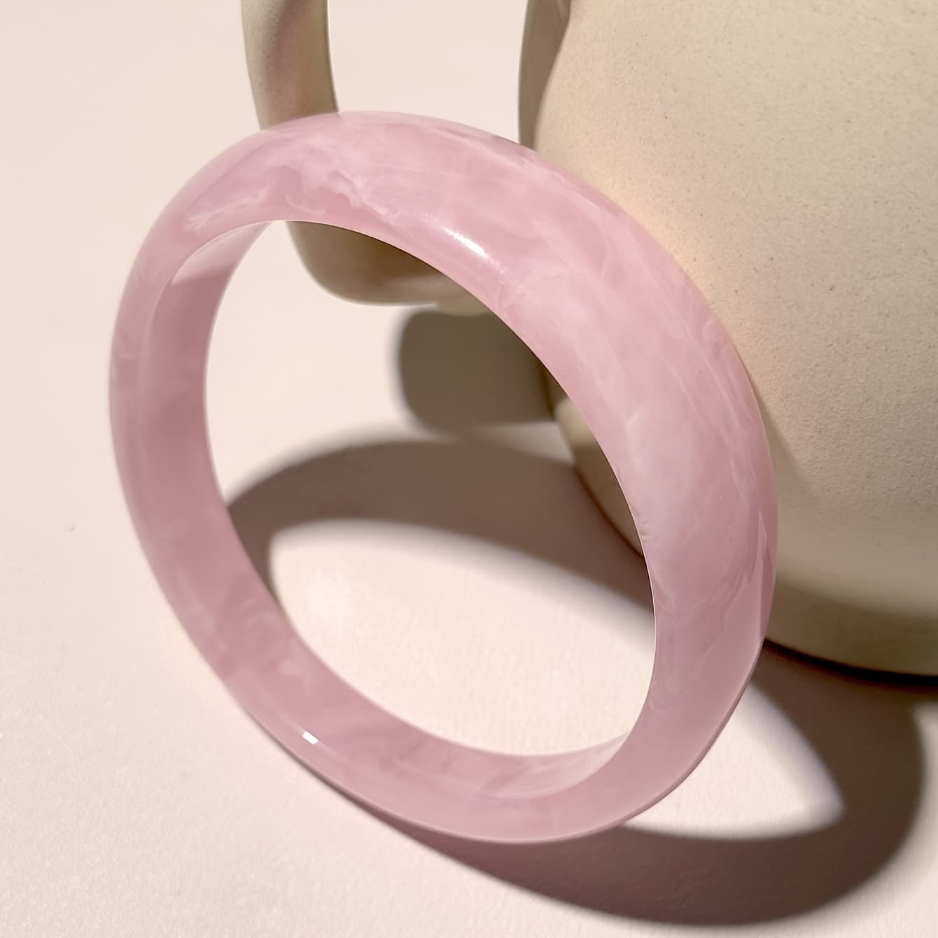 TEMU 1pc Summer Daily Party Matching Gift Resin Macaron Color Easy Bangle