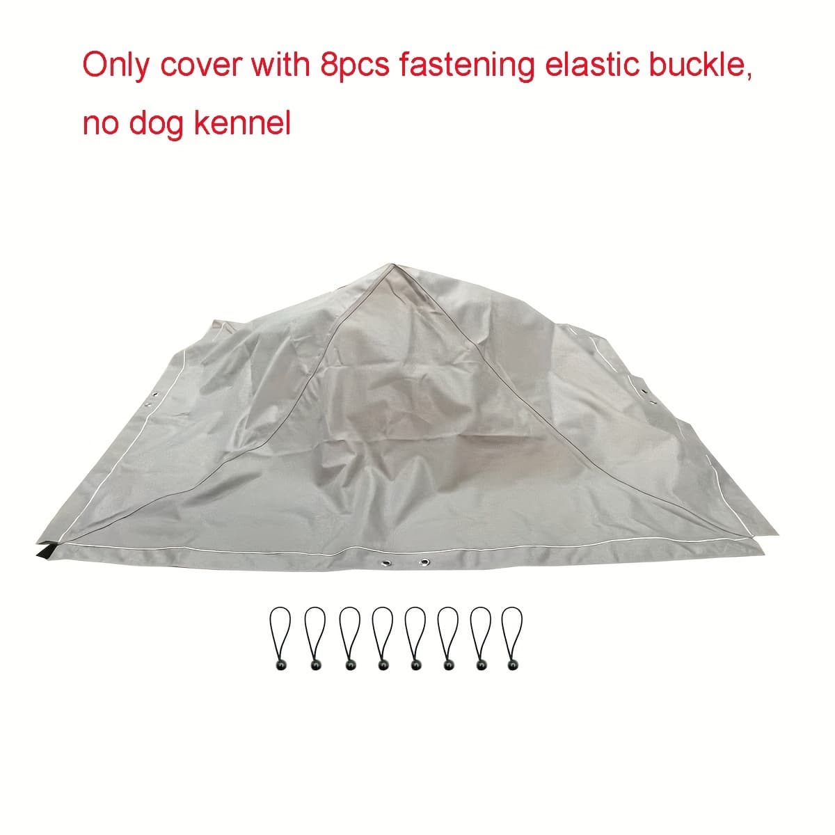 TEMU 1pconly Cover) Outdoor Dog Kennel Cover With 8pcs Fastening Elastic Suitable For Our Picture's Dog Kennel
