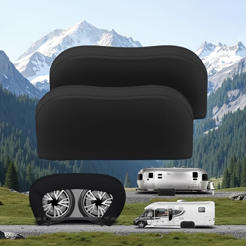 TEMU Vecoo Rv Tire Covers, Dual Axle Wheel Covers (set Of 2) Suitable For Tires With A Diameter Of 27 To 30 Inches, Rv Additions, Ideal For Trucks/trailers, Perfect Father's Day Or Christmas Gift