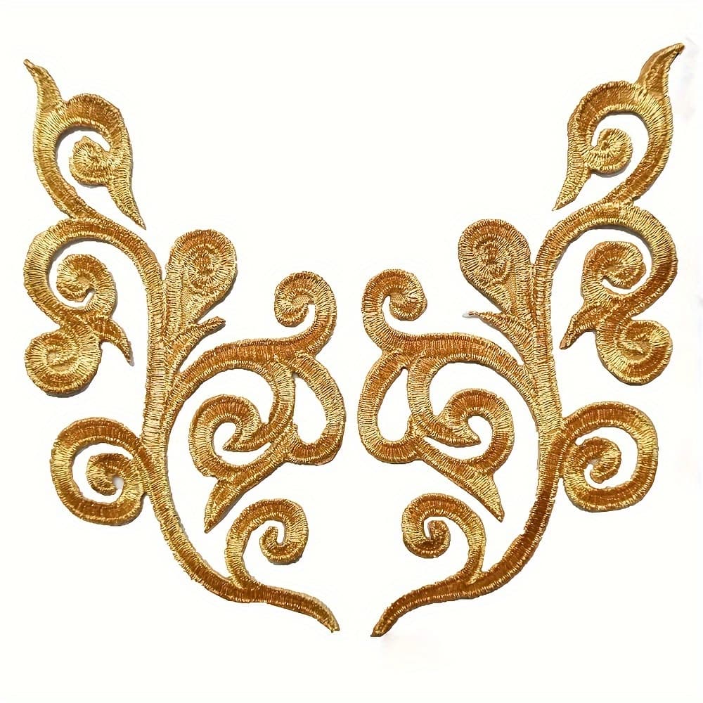 TEMU A Pair Of Embroidered Fabric Patches For Decoration