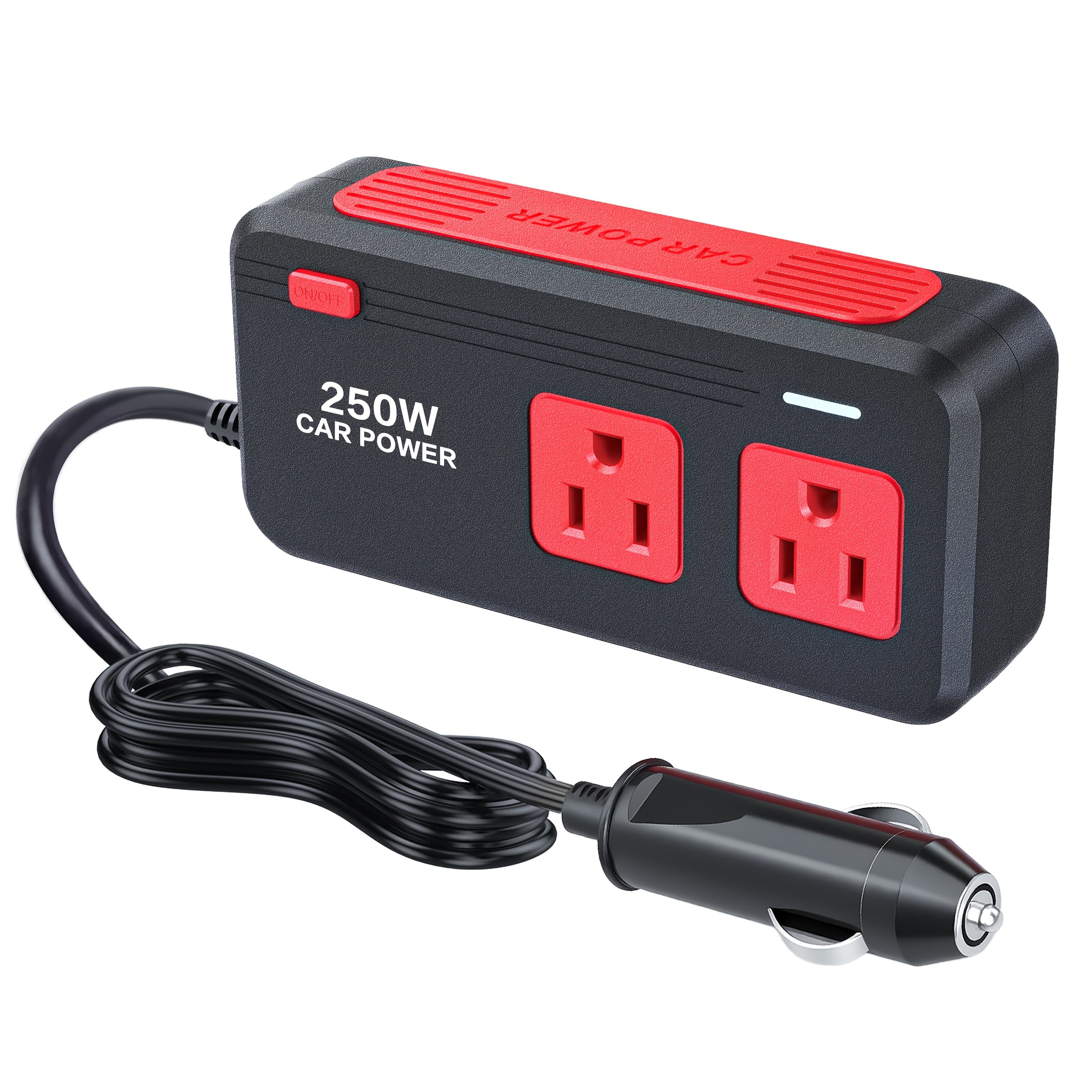 TEMU 200w Car Power Inverter, 12v To 110v Ac Car Plug Adapter Outlet With [20w Usb-c] /usb-fast Charger (18w) / 4.8a Dual Usb/car Charger For Laptop