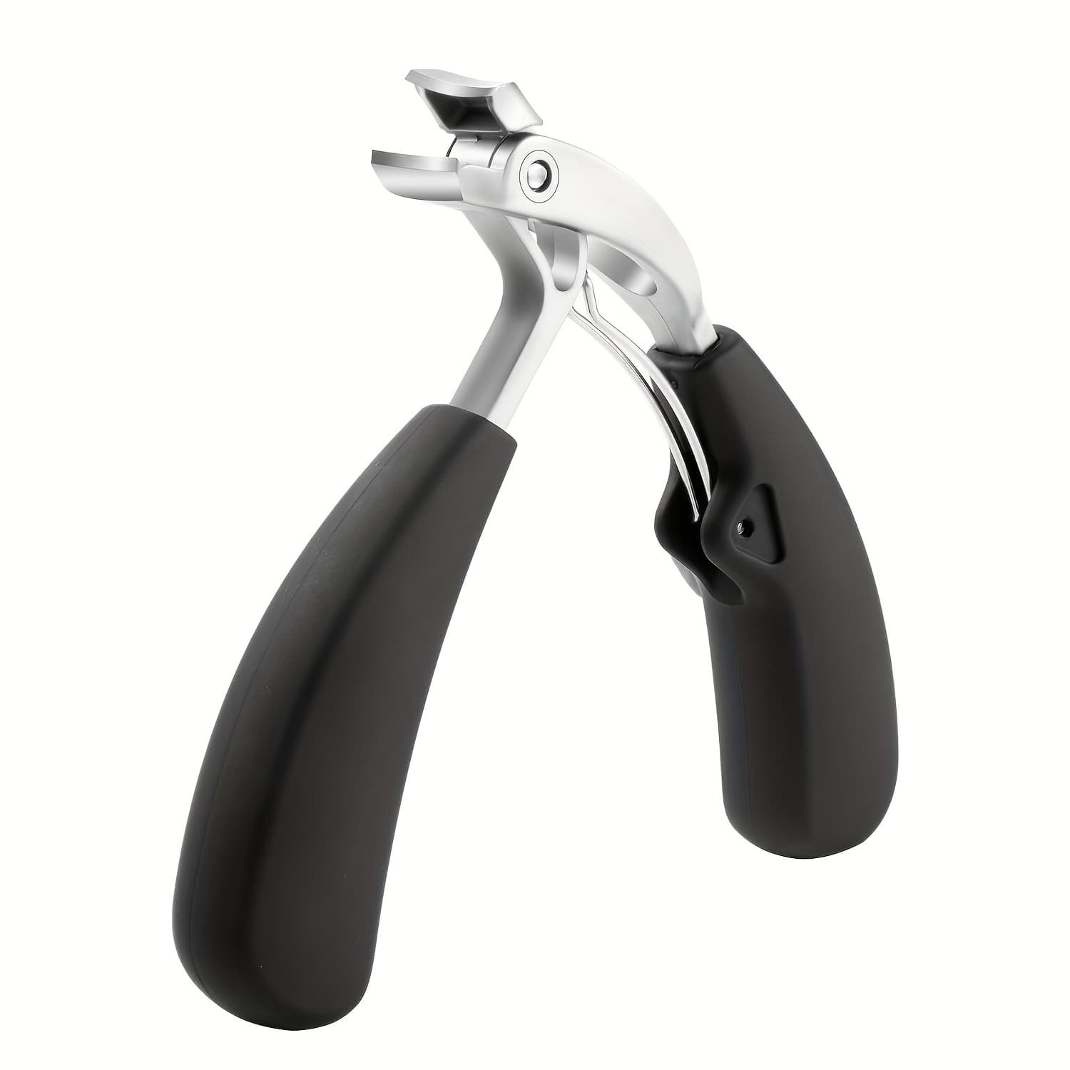 TEMU 1pc Heavy-duty Stainless Steel Nail Clippers With - Large Opening For Thick Nails, , Precise Trimming For Men's Toenails, Long Handle With Angled Edge