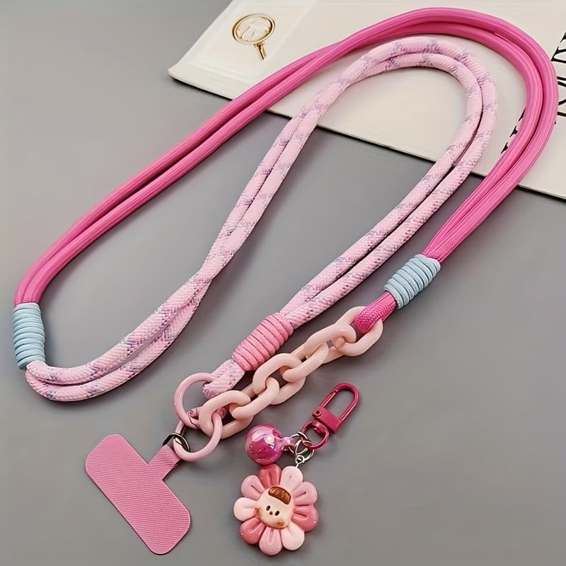 TEMU Ultra-long And Durable Braided Rope! Side Hanging , No Obstruction Band Horizontal Mobile Phone Lanyard, Model Is Coming