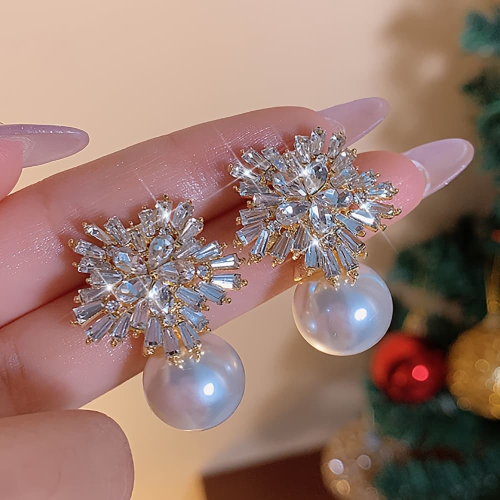 TEMU A Set Of Beautiful Snowflake-shaped Drop Earrings - Additions For Summer Beach Vacations And Hypoallergenic Ear - Ideal For Daily Use By Women And