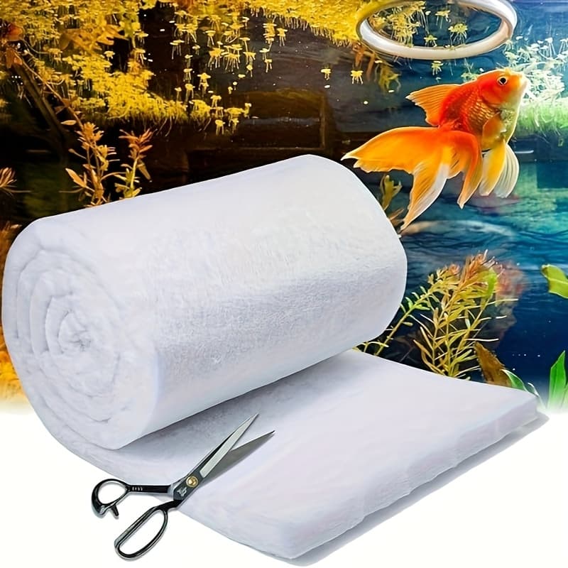 TEMU Aquarium Filter Media Floss, 6ft Pond Filters For Outdoor And Fish Tank, High Efficiency Aquarium Filter Material, No Dye And Reusable Filter Floss