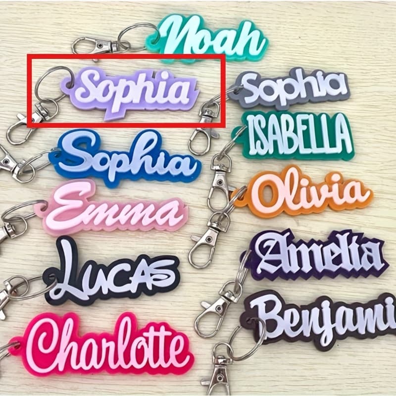 TEMU Custom Acrylic Name Keychain, Personalized Letter Jewelry, Perfect For Bags, Suitcases, Etc., Ideal Gift For , Family, Birthdays, Thanksgiving, Mid-autumn Festival, Graduation, Etc