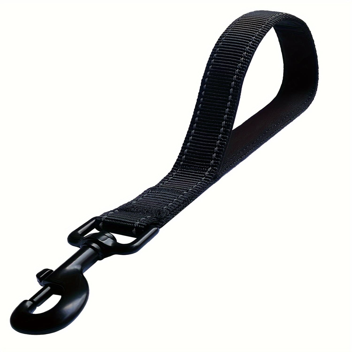 TEMU 12" Heavy-duty Reflective Nylon Dog Leash With Comfortable Padded Handle - Ideal For Training & Control, Large & Medium Breeds