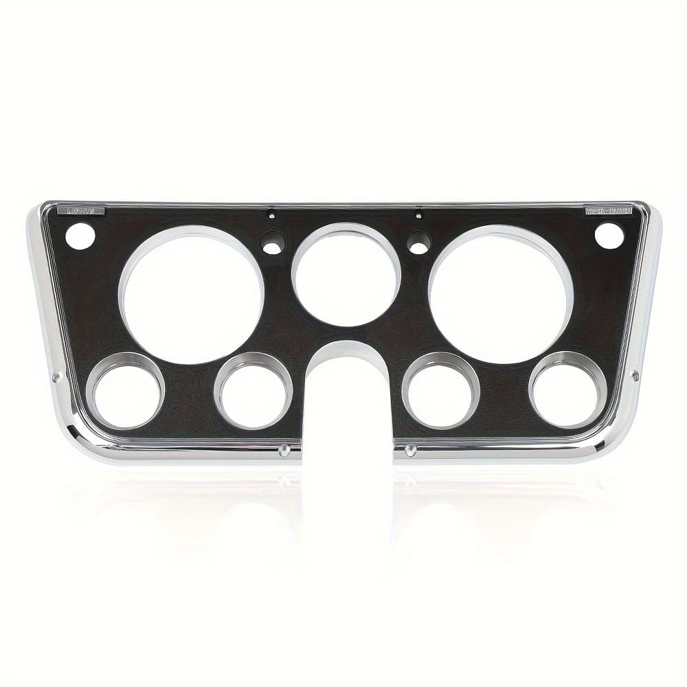 TEMU 7 Hole Plastic Dash Bezel Chrome Black Part Fit For Chevy C10 Truck 1967-1972