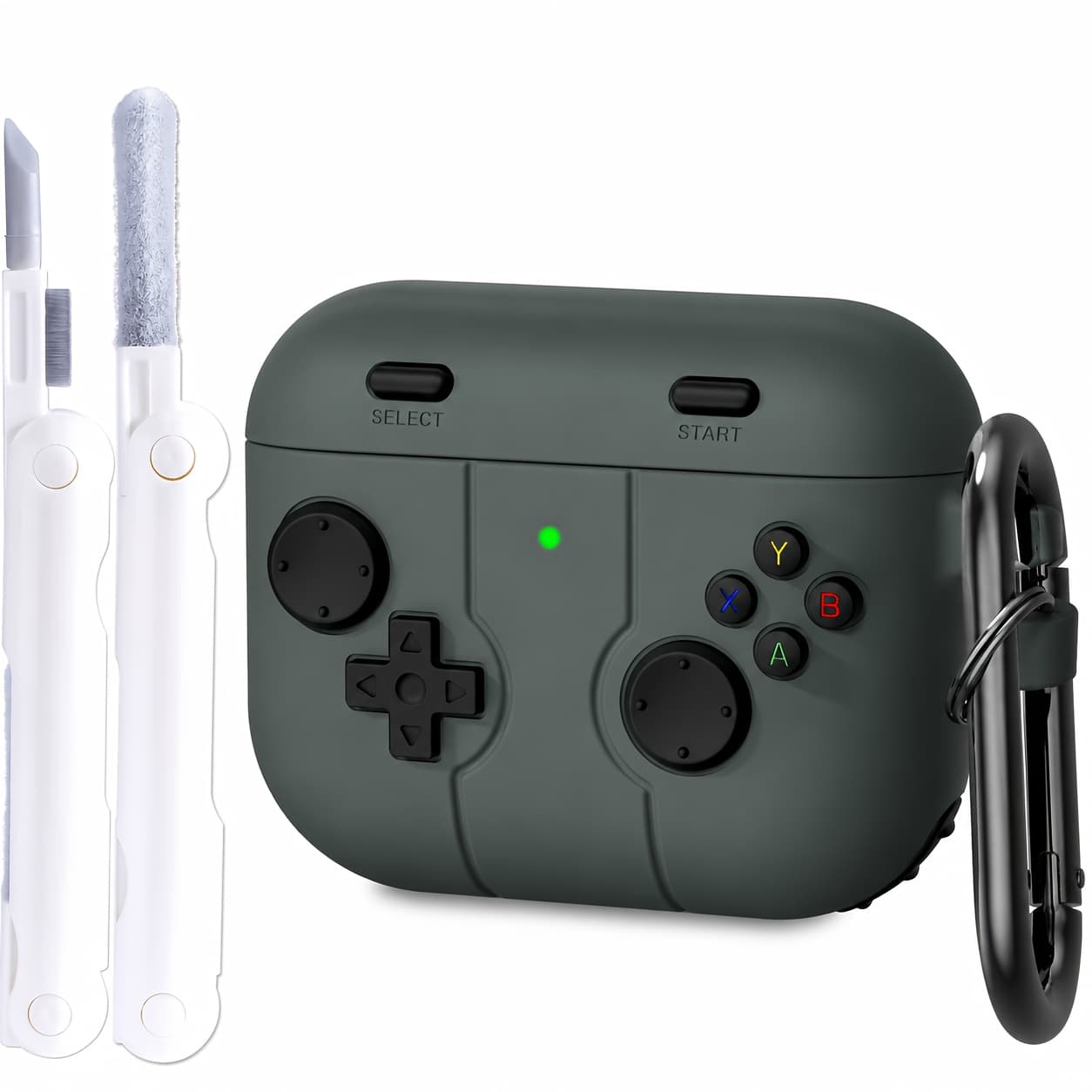 TEMU Game Case For Airpods Case Cover, Cute Funny Cartoon Silicone Protective Case With Cleaning Pen And Keychain For For Airpods 4