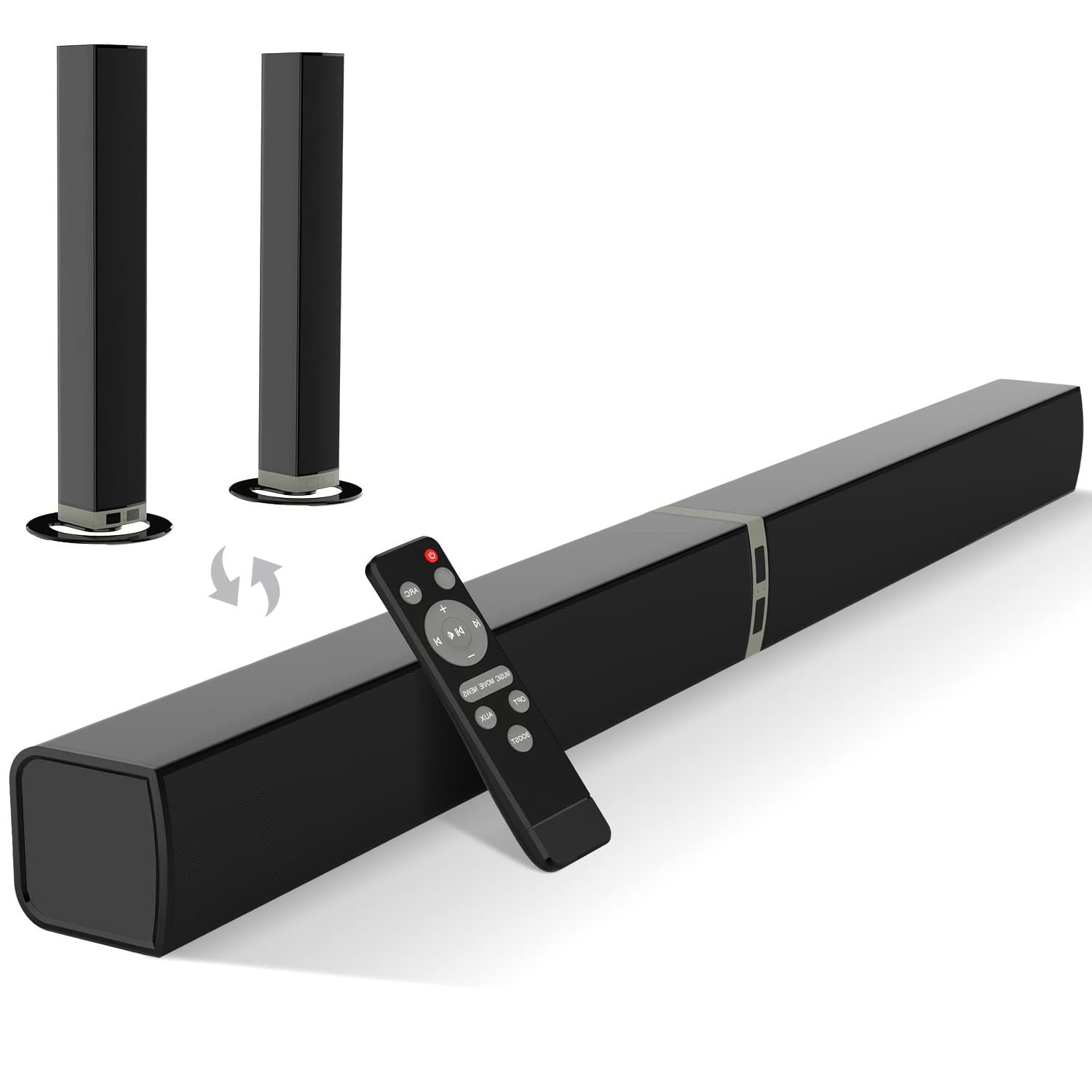 TEMU 2 In Sound Bar, Soundbar For Smart Tv, Wireless Speaker Surround Home Audio, Sound Bars With Subwoofer, Arc/optical/aux Connection, With Infrared Remote Control