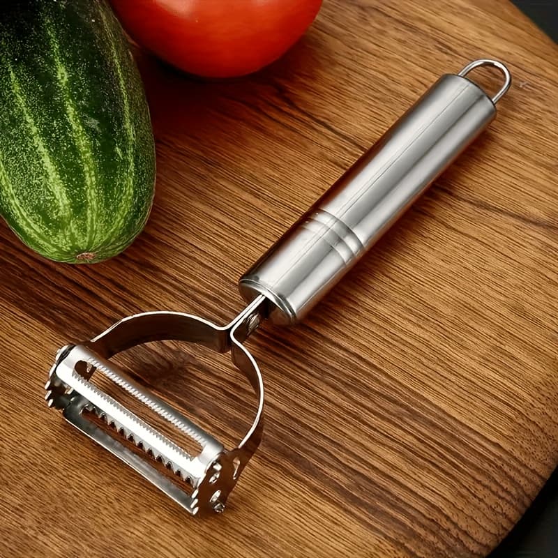 TEMU 1 Stainless Steel Multi-functional Peeler And - Kitchen Vegetable And Fruit Chopper, Manual Food Processor For Thanksgiving And Christmas, Essential Kitchen Tools