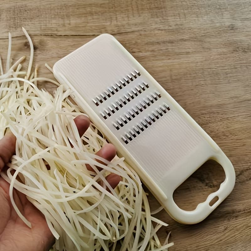 TEMU Multi-functional Vegetable Grater - Durable Plastic, Non-slip Handle, Stain-resistant & Easy To Clean, Kitchen Chopping Tool, Salad Prep Gadget, Household Kitchenware, Holiday Gift