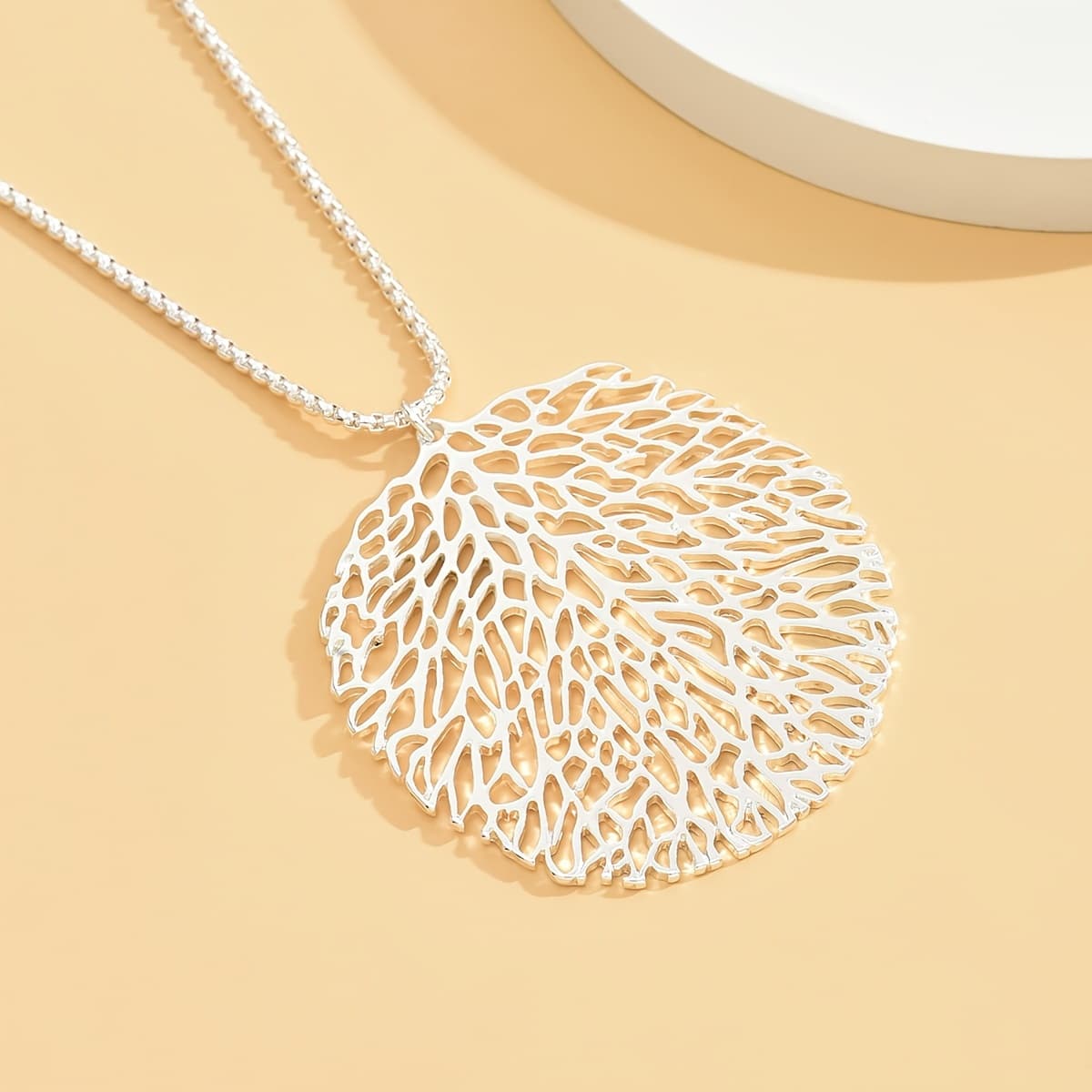 TEMU 1 Autumn- Women's Long Sweater Chain, Vintage Of Life Pendant Long Necklace, Unisex Clothing Accessory Neck Chain