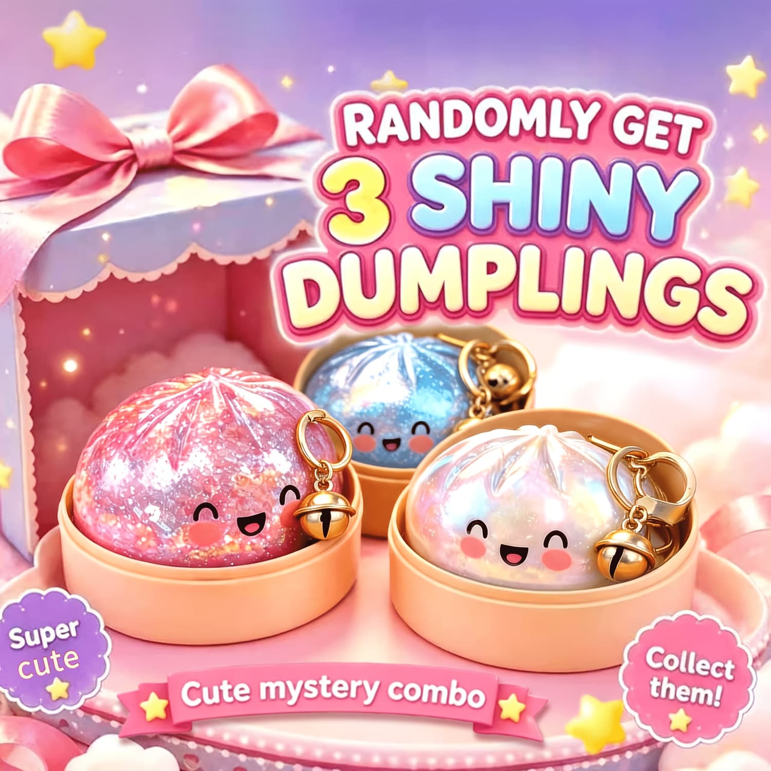 TEMU Mysterious 3pcs Cute Bun Ornament, Pendant, A Of Different Colors, Random Color Delivery, Fashion Accessories, Women's Clothing Trends Are , Bag Key Versatile Decorative Pendant.
