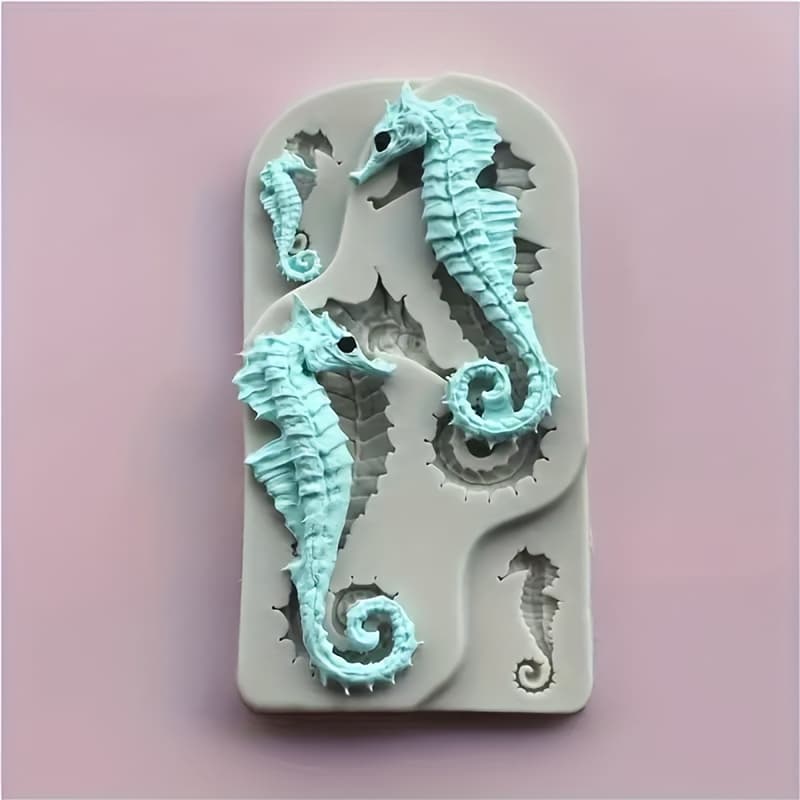 TEMU Diy Seahorse Resin Clay Silicone Mold