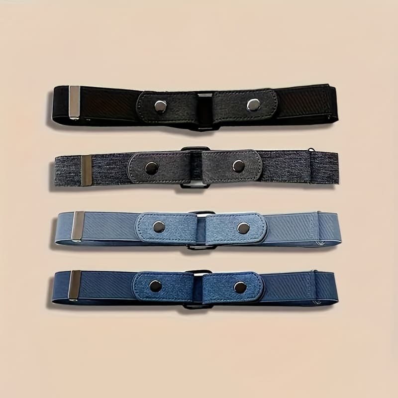 TEMU 4pcs Unisex Versatile Elastic Adjustable Casual Waistband For Everyday Pants