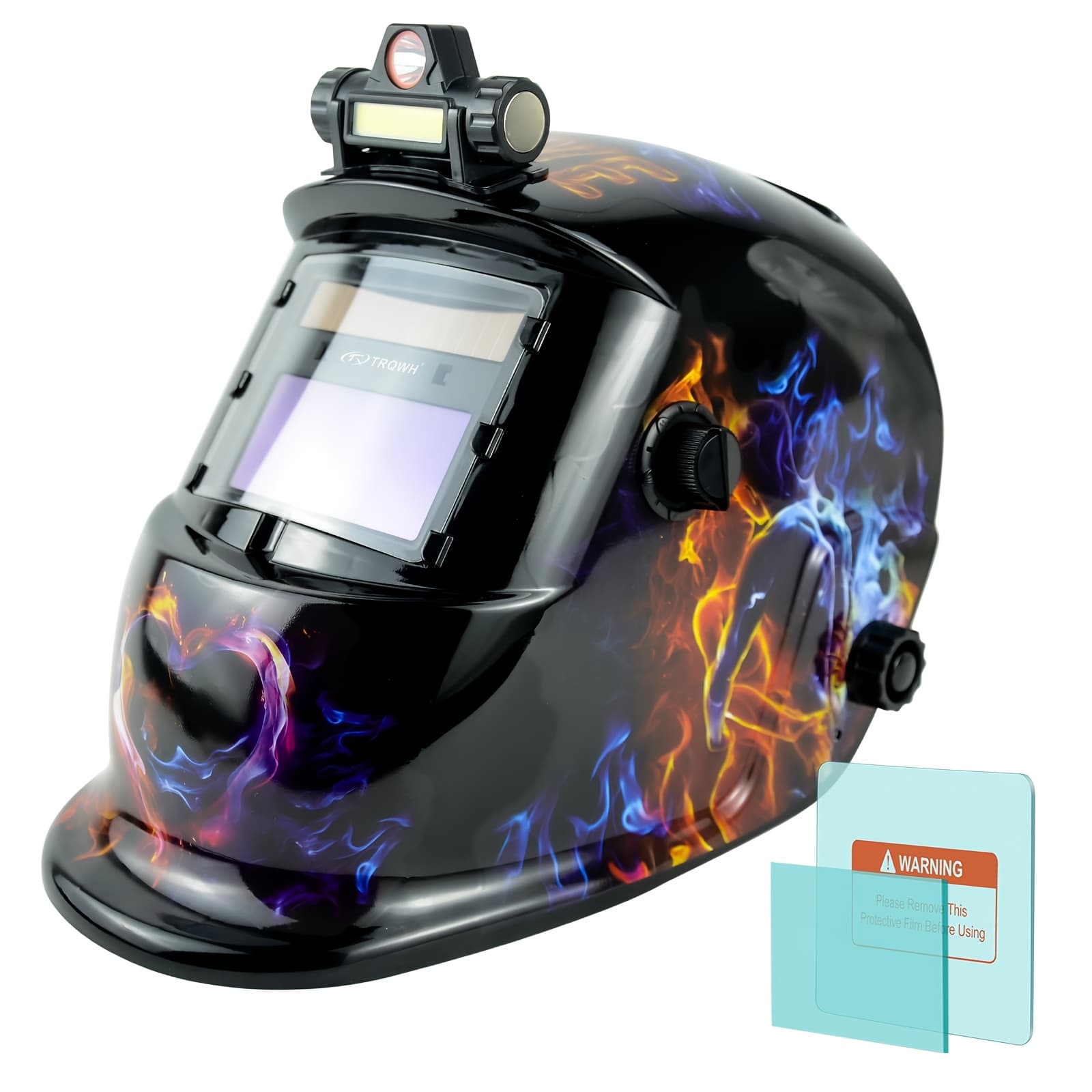 TEMU Welding Helmet, True Color Auto Darkening Welding Helmets For Men, Solar Powered Welding Hood With 2 Arc Sensor Wide Shade 4/9-13, For Tig Mig Arc Cool Welder Mask