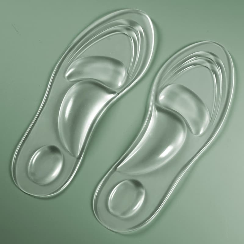 TEMU Silicone Material Anti Slip And Wear-resistant Insole, Transparent Shock-absorbing, Women's -resistant, Embedded With Arch Support Insole