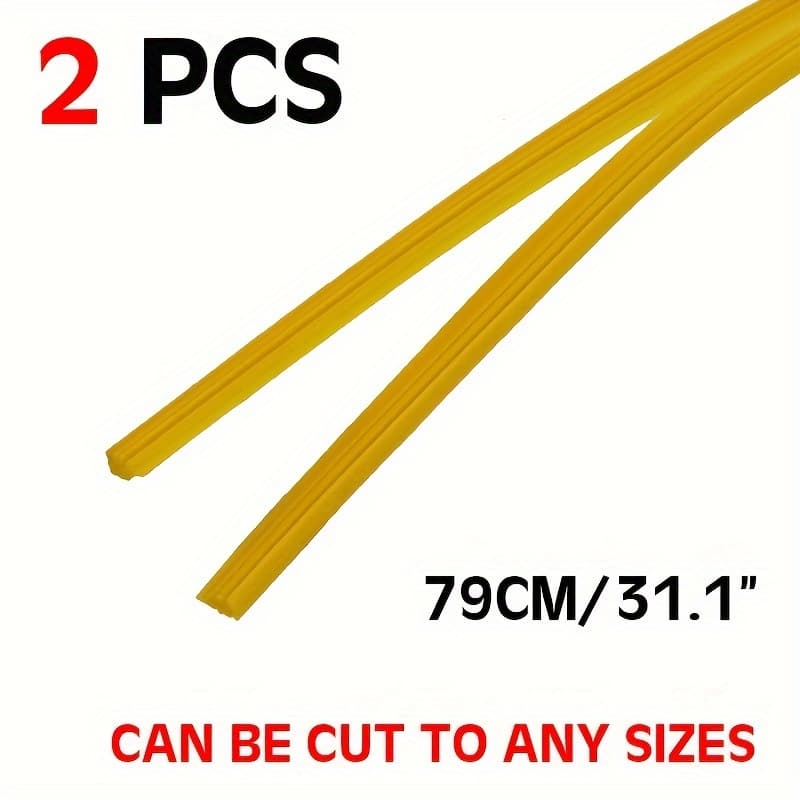 TEMU 2pcs Car Wiper Blade Vehicle Insert Silica Gel Silicon Strip 6mm For Frameless Boneless Windscreen Windshield Wiper Blades Refill