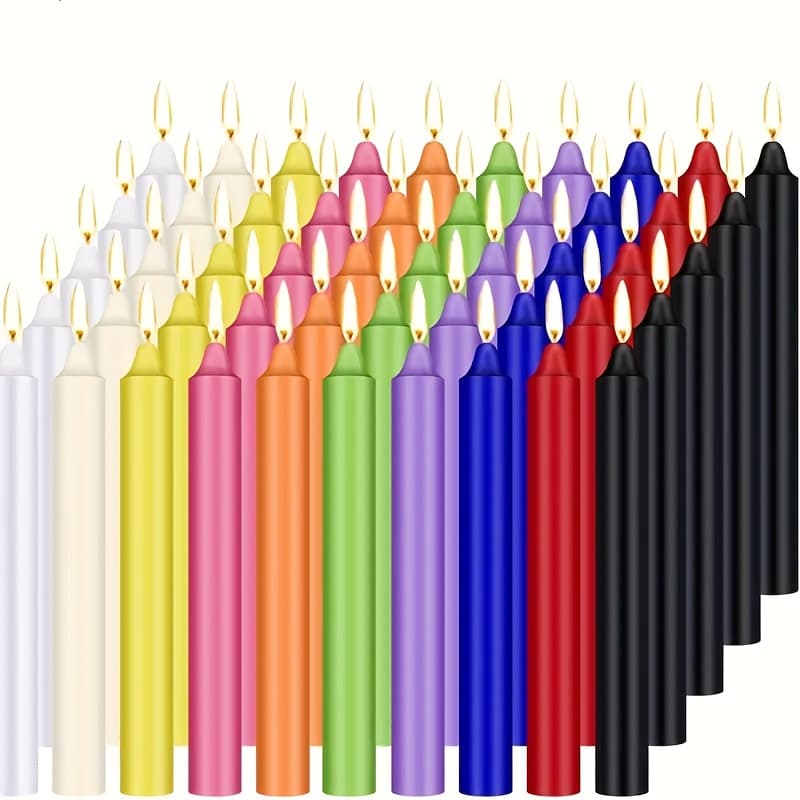 TEMU 100/200/300 10 -inch Colored Candles, Without Wax, Family , Church Weddings, And Star Studded Parties. Are An For Holiday Gifts And Themed Decorations.
