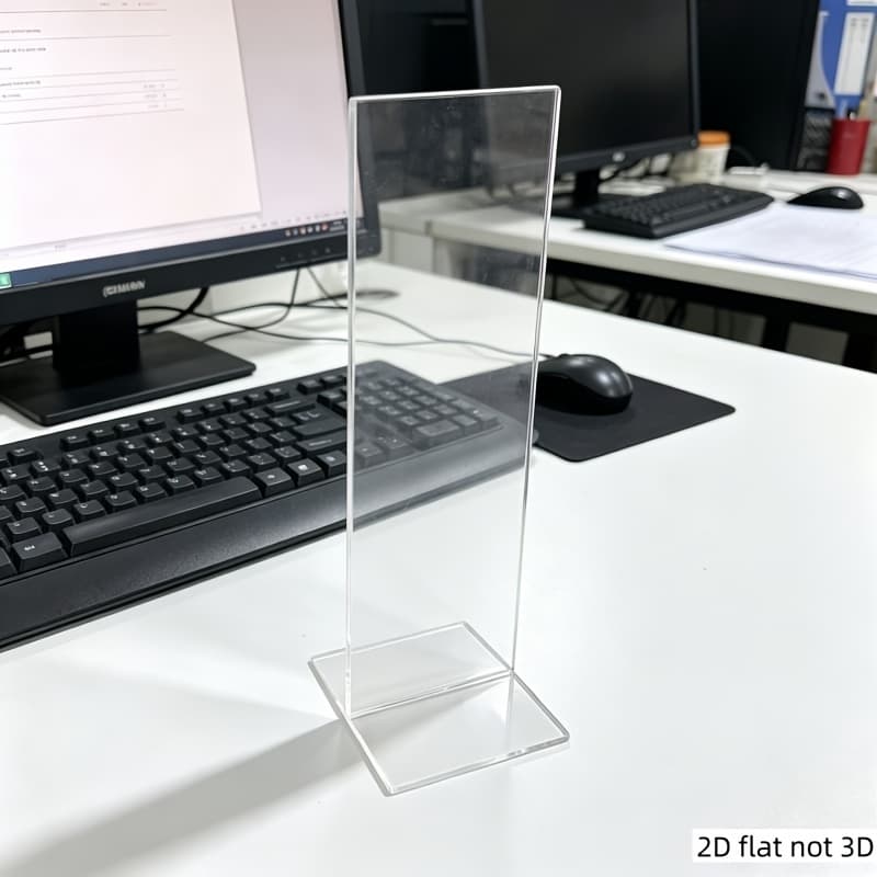 TEMU A Detachable Transparent Acrylic Memo Board And Memo Information Board Stand, Computer Clip Board, Message Board, Office Desk Accessory, Colors