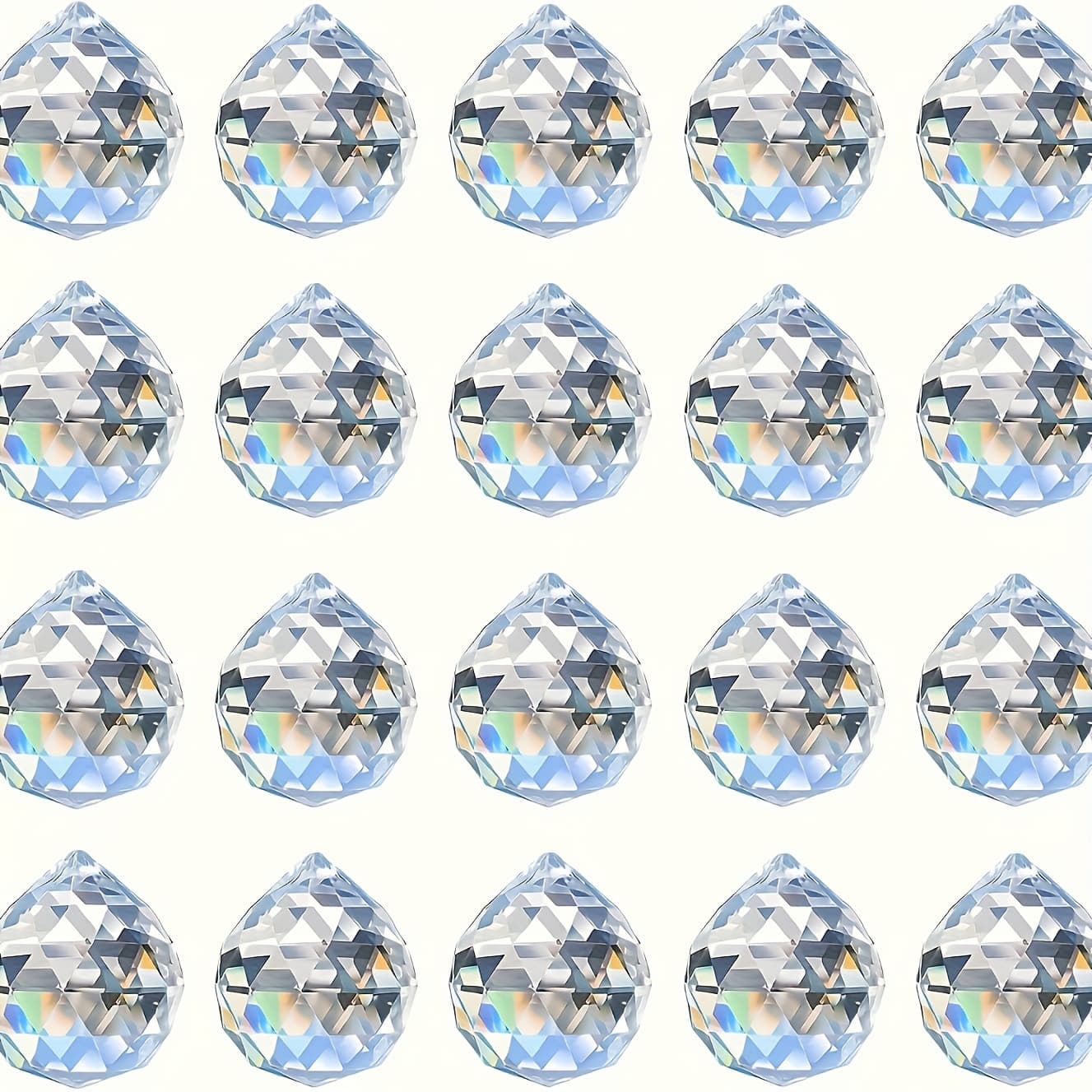 TEMU 12pcs Crystal Ball Prism Sun Catcher Set -20mm Rainbow Manufacturer's Window Accessories, Crystal Lamp Accessories, Shui Decorations, And Gifts