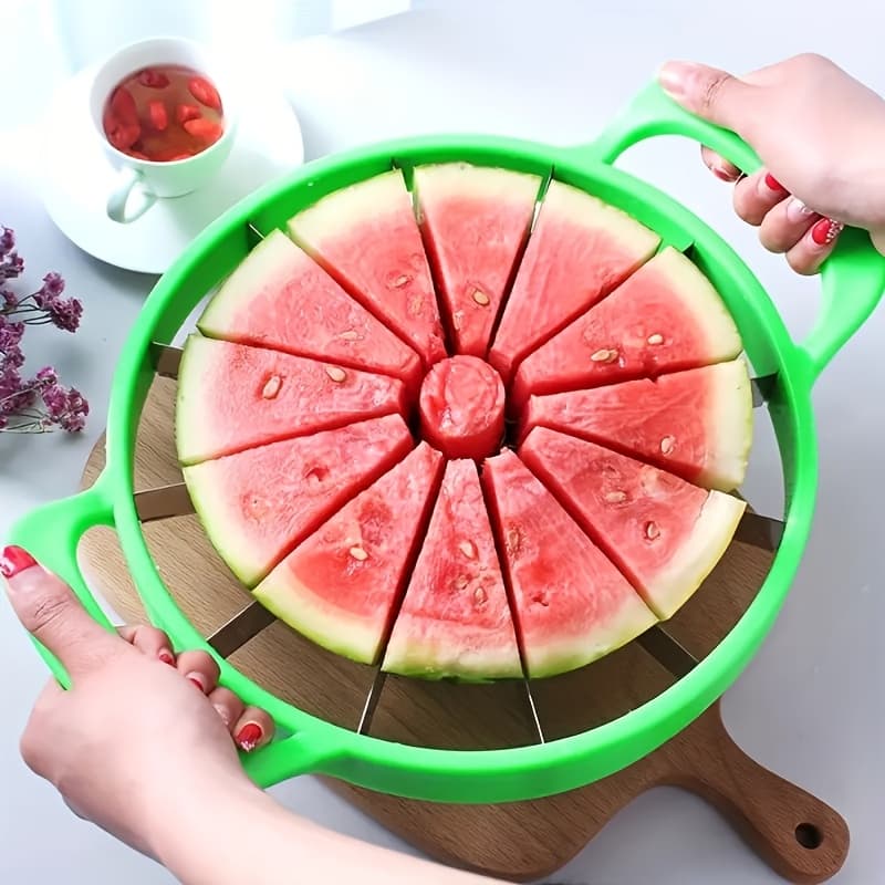 TEMU 1pc Of Stainless Steel Watermelon Cutter - A Creative Reusable Fruit Separator, A Must-have Kitchen For Easy Slicing