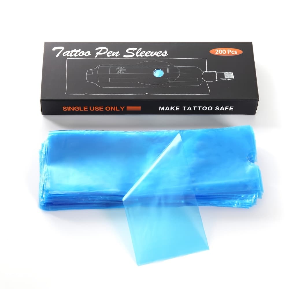 TEMU 200pcs/box Disposable Tattoo Pencil Pouch Dustproof And Color Protection, For Easy Monitoring, Prevent Machine Scratches, Tattoo Equipment Bags, Rope Covers, Tattoo Supplies For Tattoo Workers
