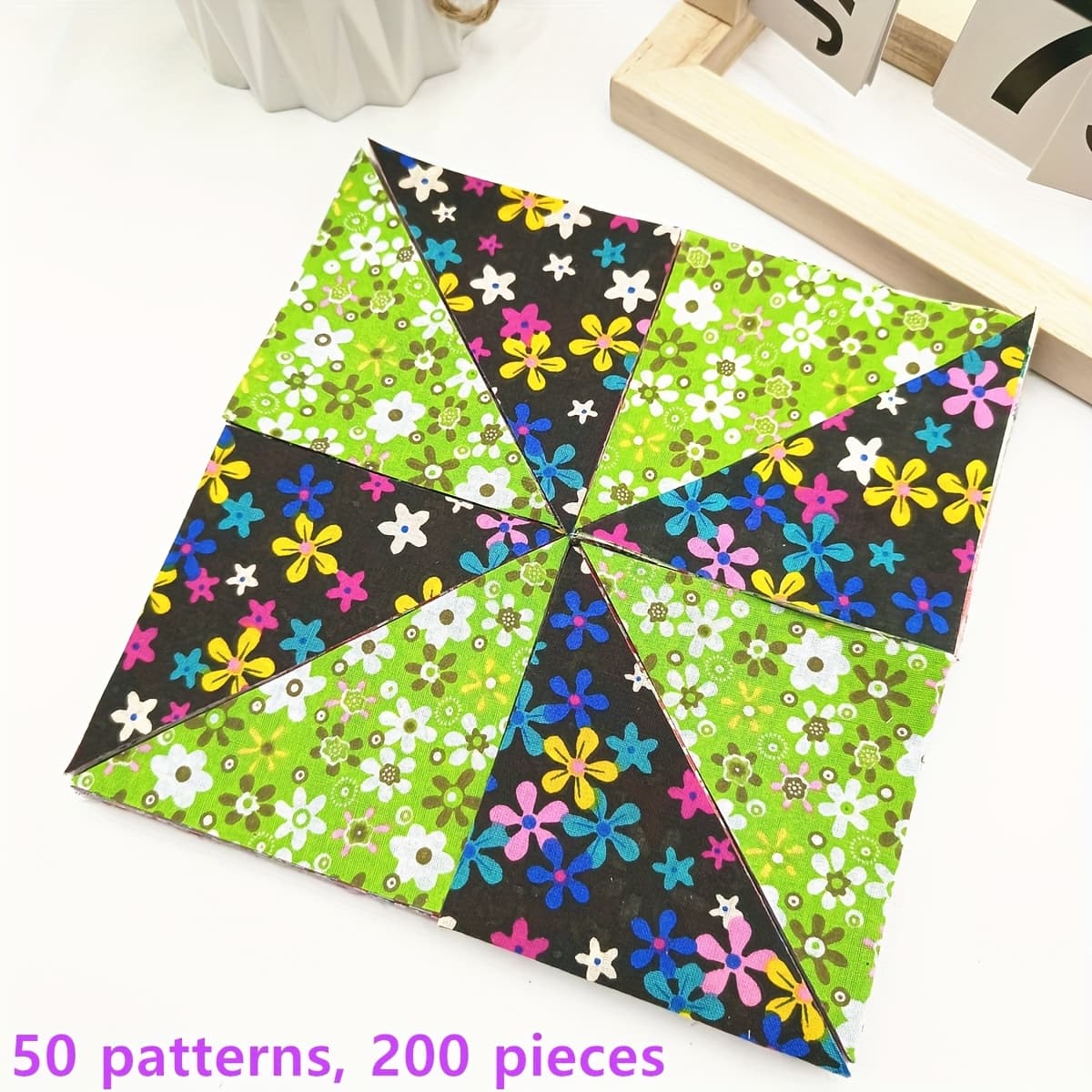 TEMU 200/100pcs 50 Kinds Of Random Pattern Plain Thin Pre-cut Pieces, Very Suitable For Scrapbooks And Craft Sewing Practice, Hand Wash