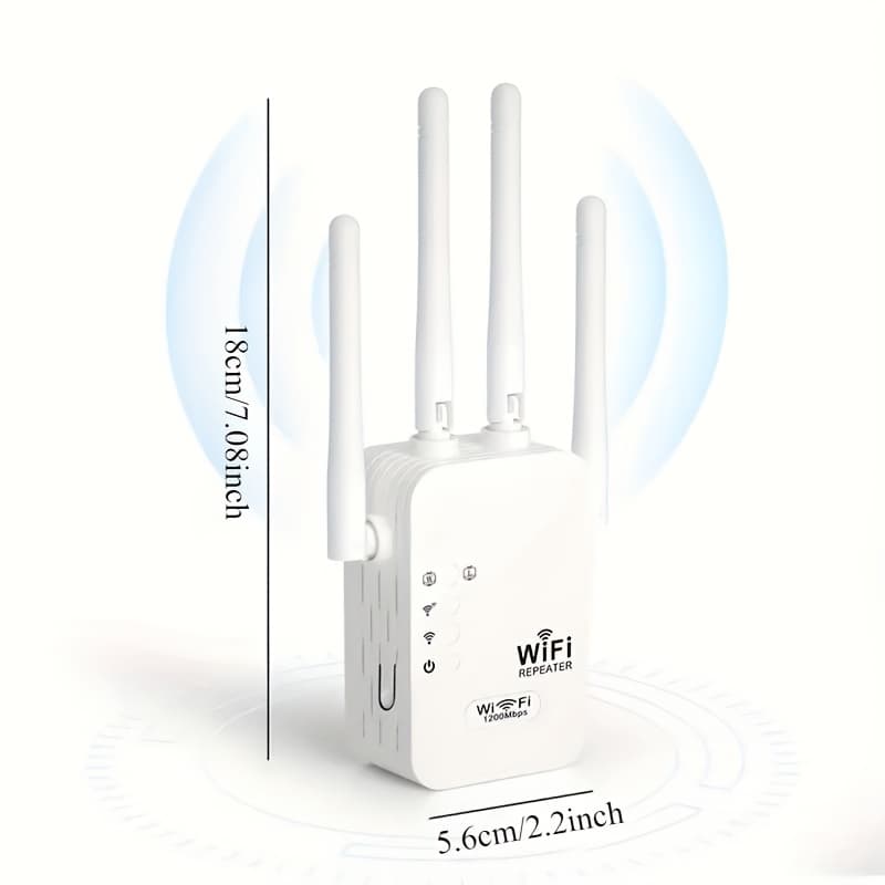 TEMU 1200mbps Dual-band Wifi Range Extender With Ethernet Port-powerful 4 , Coverage, Clear Wifi Dead Angle, Ap/relay Mode, Very Suitable For Home And Office Use