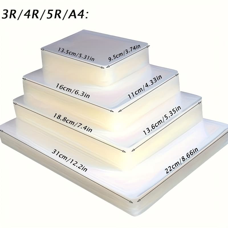 TEMU 80/100pcs, Packaging Transparent Heat Laminated Plastic Paper Laminated Board. Pouches Lamination Sheet Paper For Laminator, Clear, Letter Size, Office And School Supplies