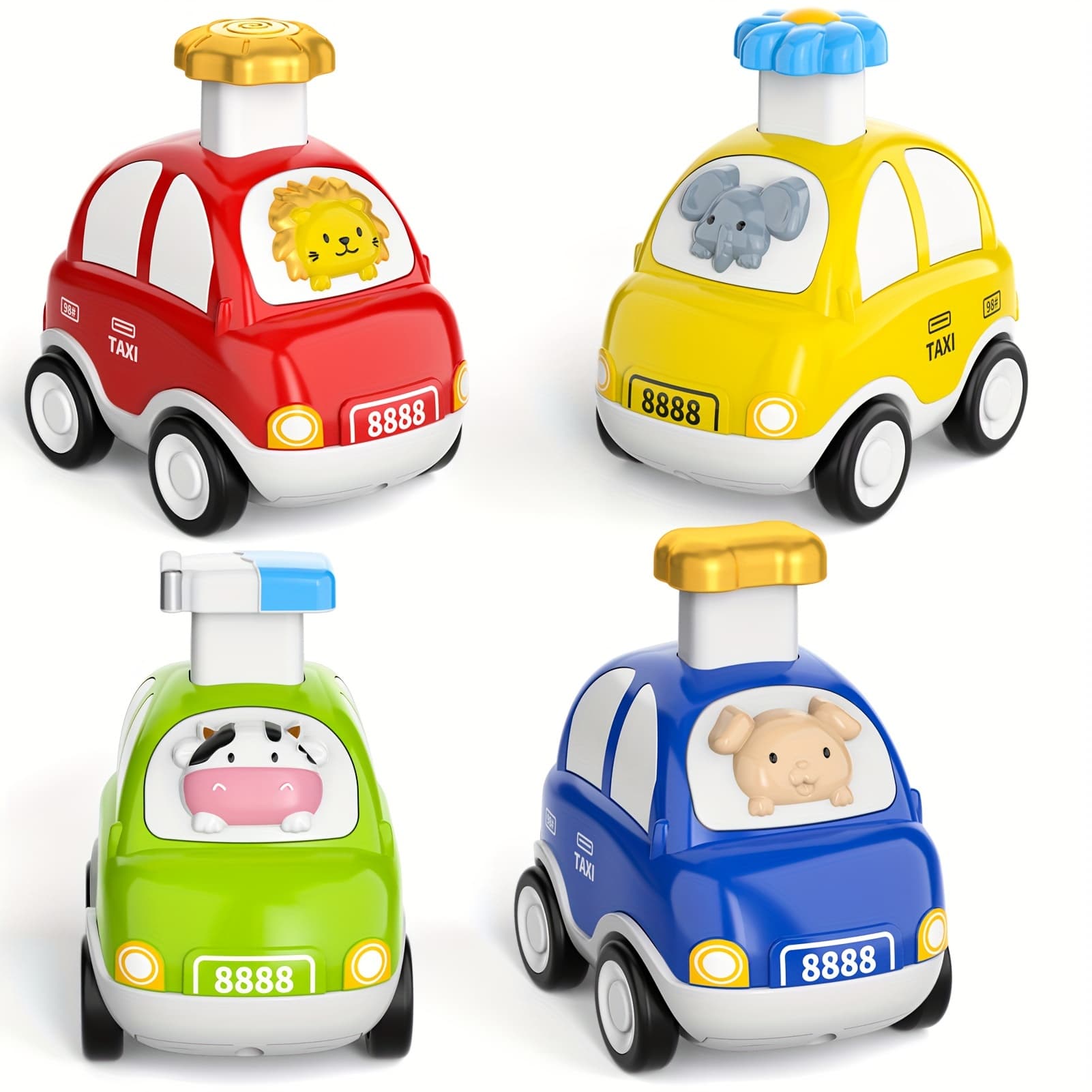 TEMU Toy Cars, 4pcs Push Cars Toys For Kids Boys