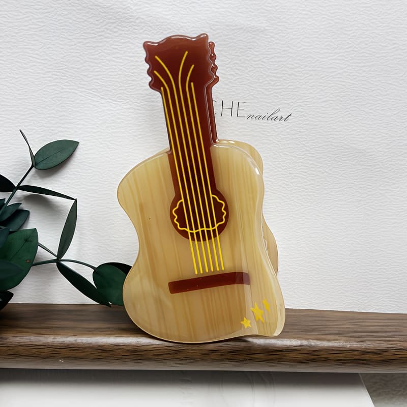 TEMU Creative Guitar-shaped Hair Claw Clip, Acrylic Non-slip Hair Claw, Versatile Accessory, Gift For Music Lovers