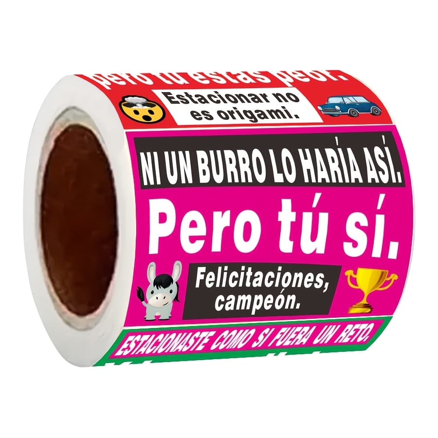 TEMU 150pcs Funny Spanish Parking Stickers - 5 Designs Loop, , Humorous Violation Reminder Labels In Spanish, Self-adhesive 7x5cm Stickers For Vehicles, Single Use