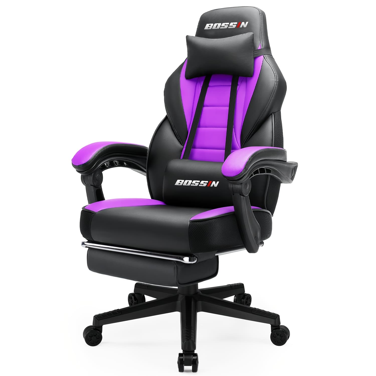 TEMU Gaming Chairs With Footrest, Ergonomic For Adults, Big And Tall Gaming Chair 400lb Weight Capacity, Gaming Computer Gamer Chair With Headrest And Lumbar Support