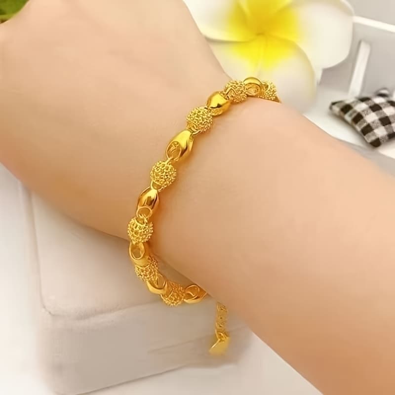 TEMU 2025 New Hollow Heart Bead Bracelet For Women's Fashion