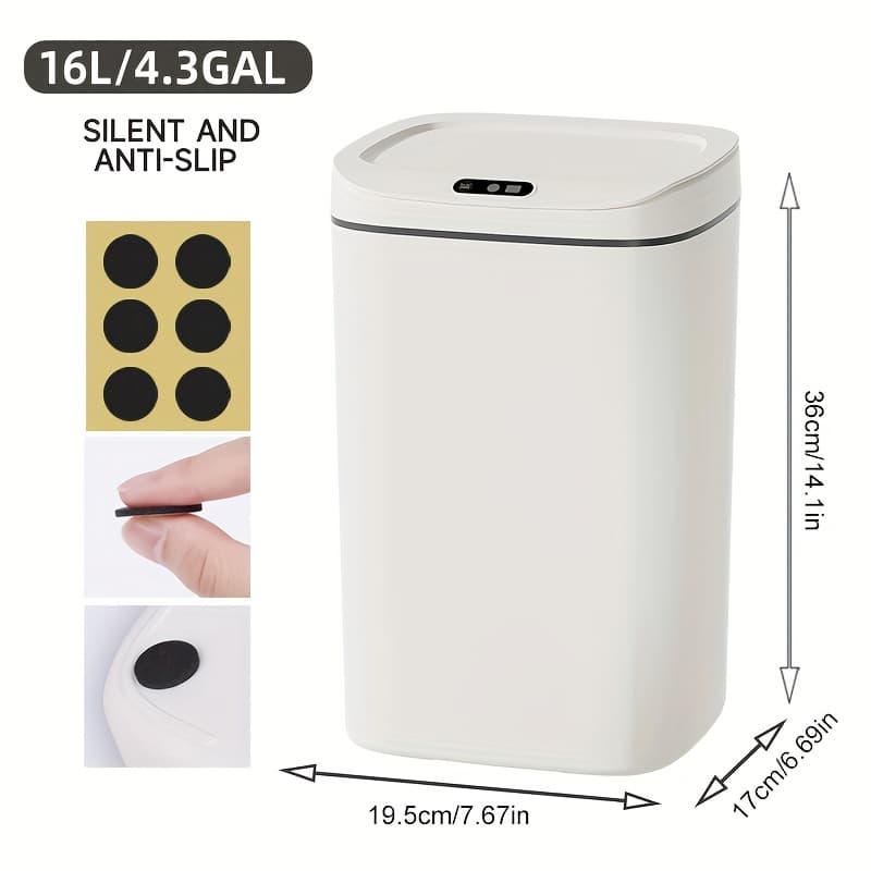TEMU Smart Trash Can With Motion, Sealing Lid & Odor-blocking Technology, Touchless Operation For /office//bathroom, Trash Bin (easy Clean, )