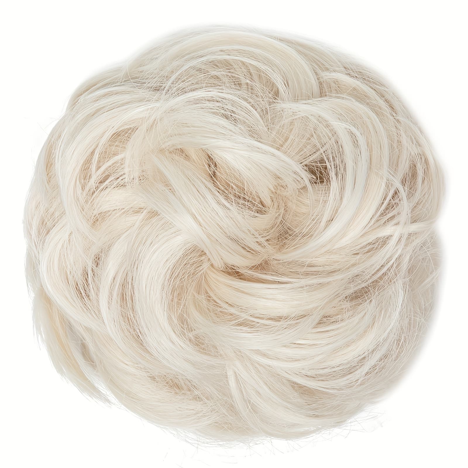 TEMU Messy Updo Curly Hair Light Fluffy Suitable For Short Thin Hair Hair Loss, Soft Extension Ponytail Synthetic Hairpiece