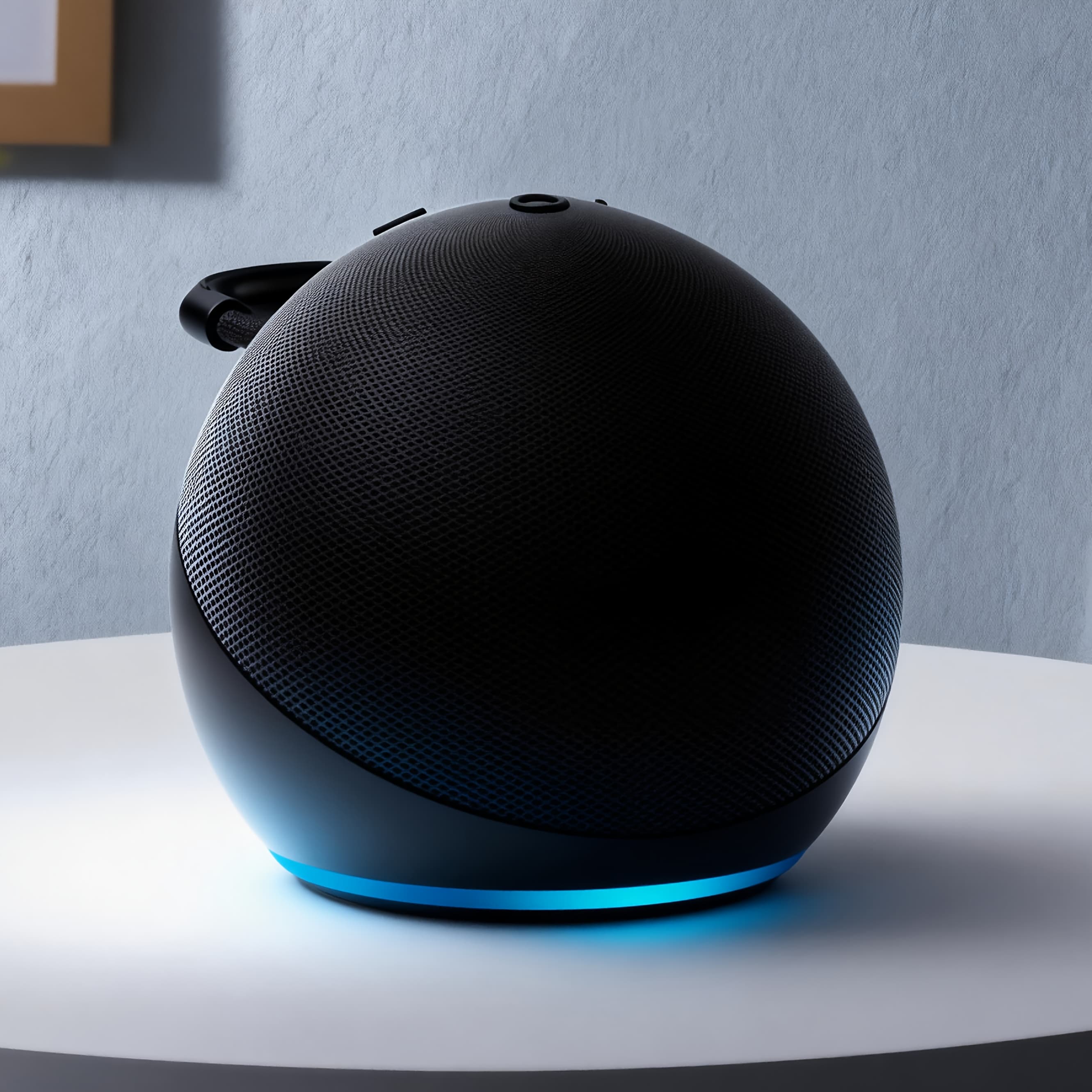 TEMU 5th-generation Spherical Wireless Speaker With Rgb And Tws Connection. With A Wireless Desktop Subwoofer And Portable Base. In Black And White. Perfect For Outdoor Activities, Family And Holiday