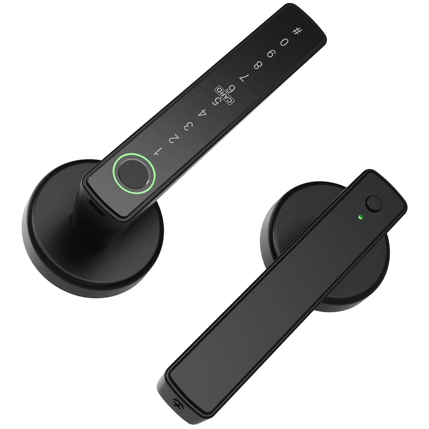 TEMU Keyless Starter, Wireless, Password, Fingerprint, Doodle App Control, Compatible With Google Home Or Alexa, Black Aluminum, Wireless And Voice Activation
