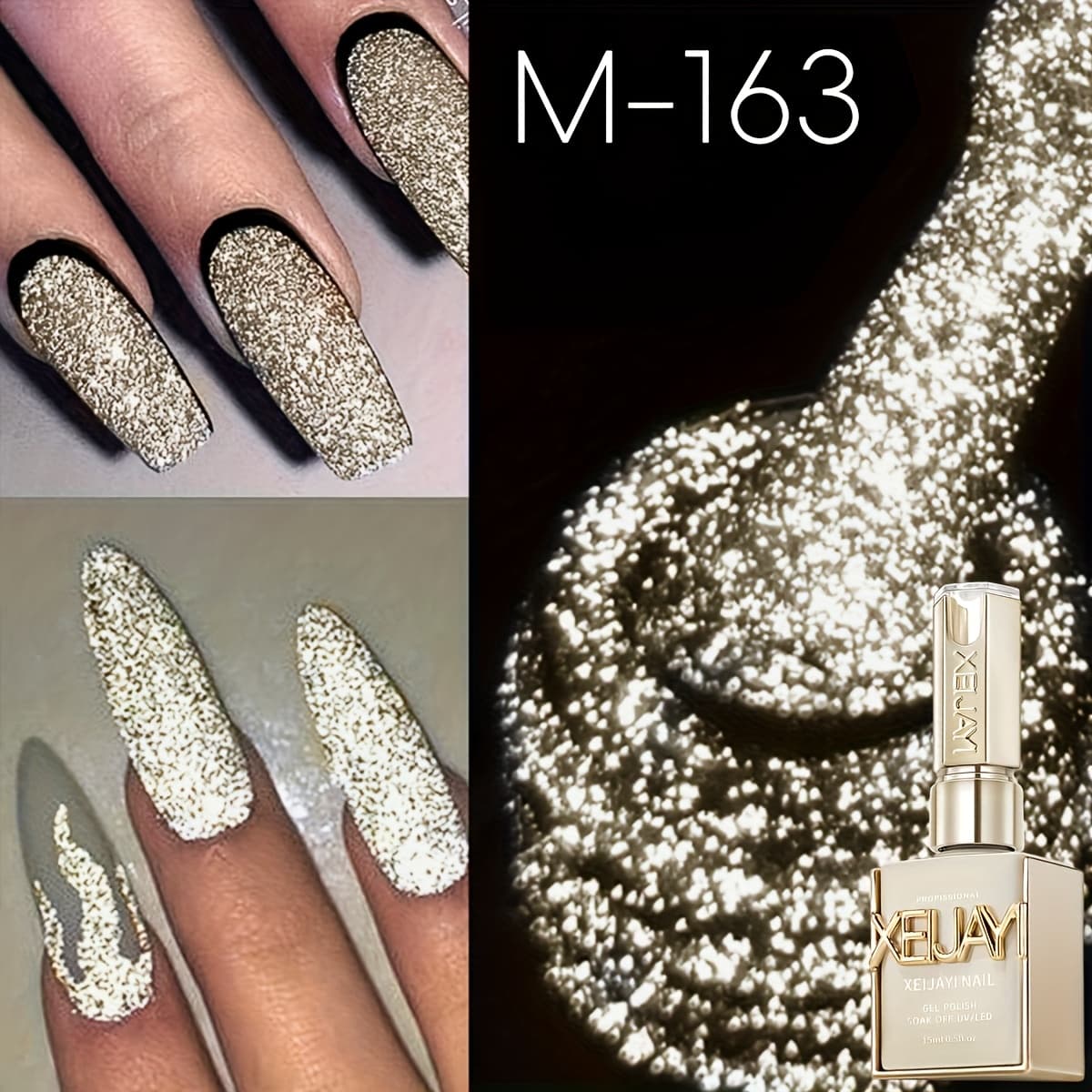 TEMU Spring Nails Seasonal Manicure 15ml Silvery White Sparkling Gel Nail Gel Soak Led Nail Gel Salon Women's Nail Tools Fashion