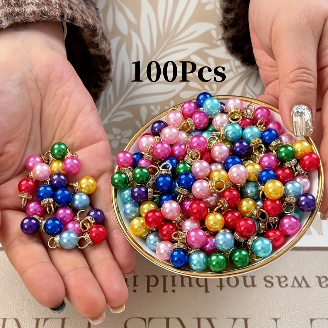 TEMU 100pcs/set Mixed Acrylic Beads With 3d , Beads For Creative Jewelry Making, Crafting, And Necklace Bracelet Design, Perfect For Projects Birthday Christmas New Year Gifts
