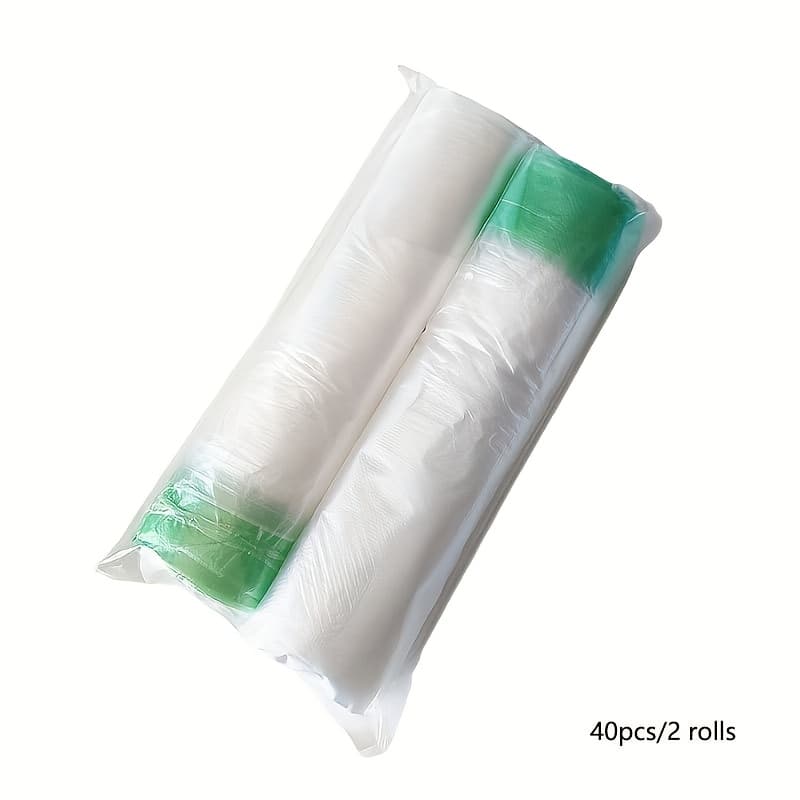 TEMU 40pcs/2 Rolls Disposable Toilet Seat Liners With Drawstring Closure | Leak-proof, Portable, , Ideal For Home, Travel, Camping, And Outdoor Activities