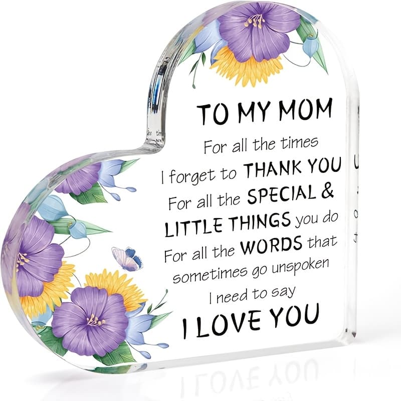 TEMU 2d Flat, Gifts From Daughter And Son, Birthday Gifts For Mom, Creative Acrylic Desk Decoration, Thanksgiving, Birthday, Valentine's Day Gifts For Mom