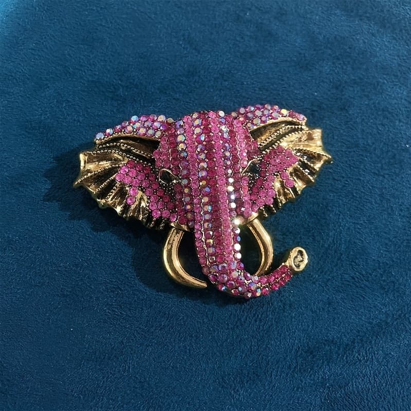 TEMU Elephant Trunk Brooch Cartoon Cute Animal Corsage Vintage Pin Accessories