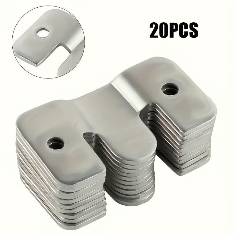 TEMU 10/20pcs Heavy-duty Metal Hook, Locking Wall Bracket, Suitable For Frames, Furniture, And Bed Corners, Hook