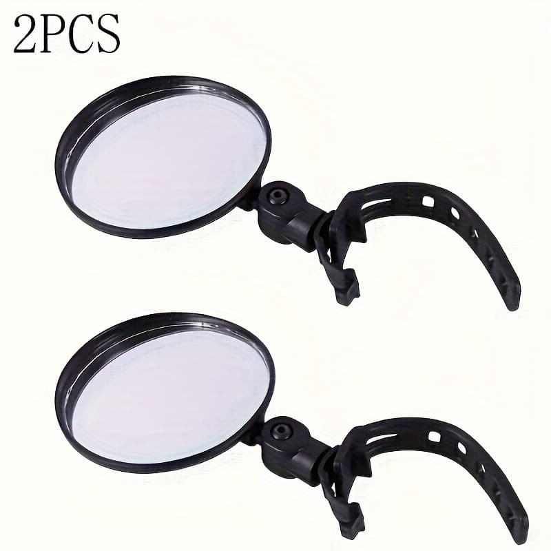 TEMU 2 Adjustable Bicycle Mirrors - Enhance And Visibility, Acrylic Lens Material