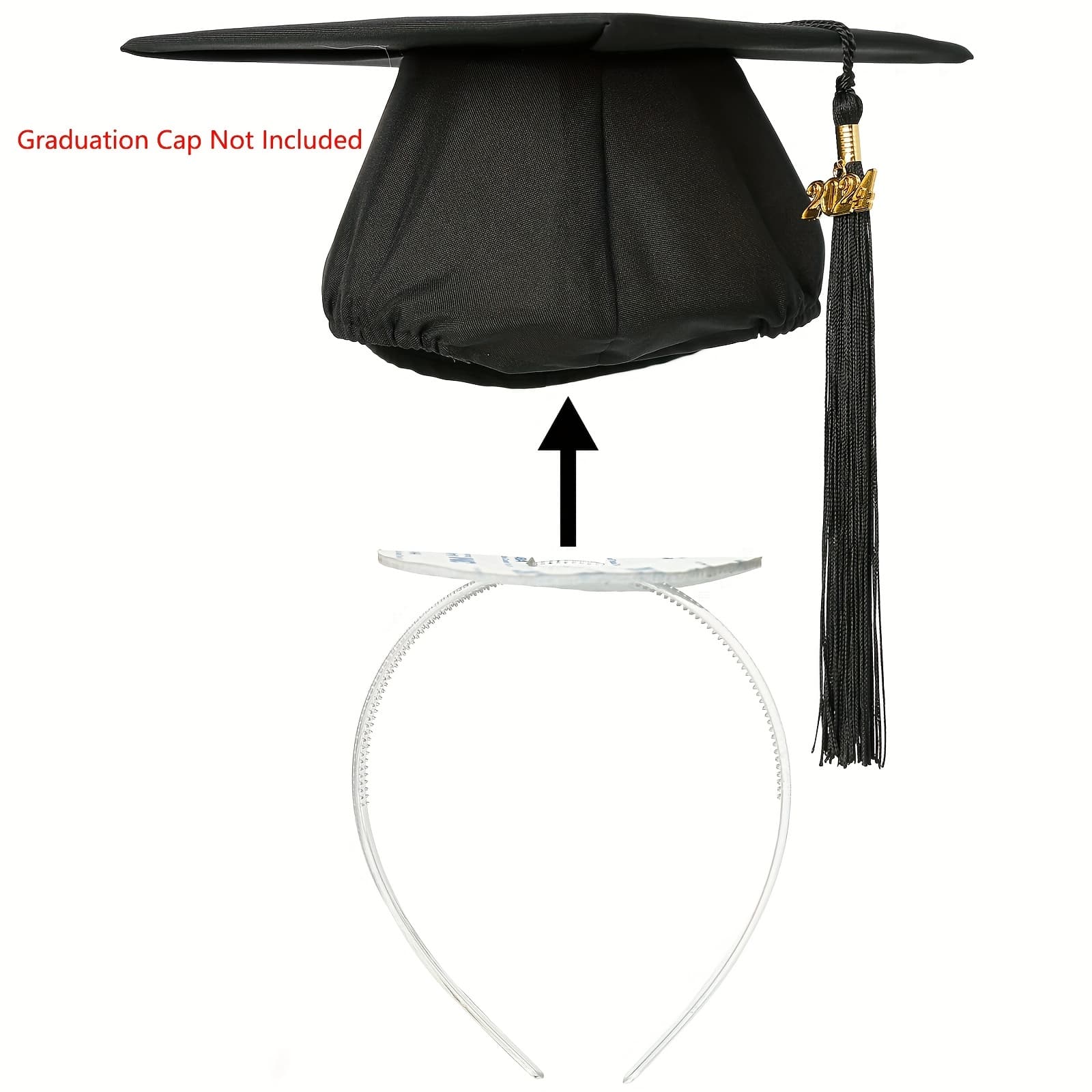 TEMU Graduation Headband: A Durable, Non-slip Headband Designed Specifically For Graduation Caps. Accessory For Fastening Your To Your Hair, Perfect For And Students (graduation Not Included).
